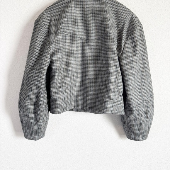 Veronica Beard Womens Sybille Cropped Houndstooth Wool Blend Tailored Jacket 6 - Picture 8 of 9